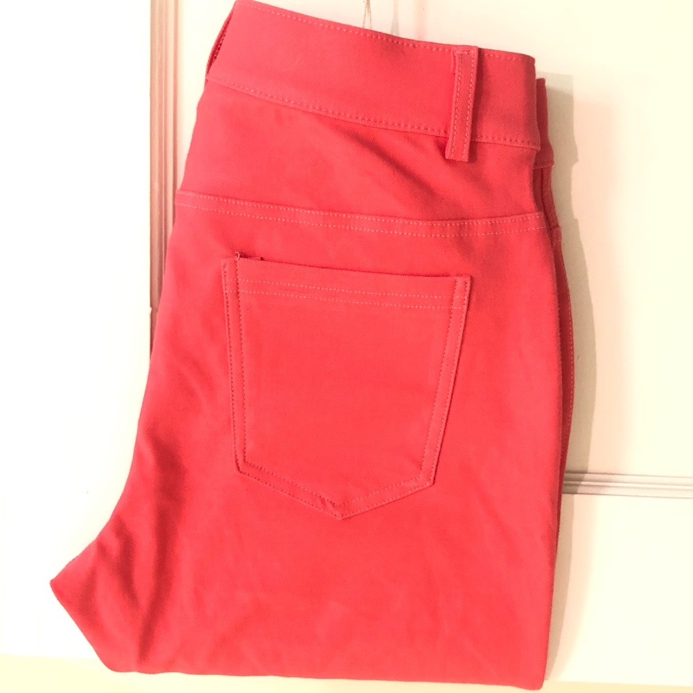 BRIGHT Pink SUPER Stretchy Jeggings, Size L, Never Worn